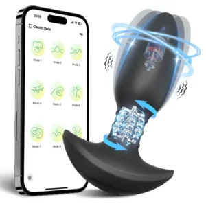 APP-Controlled 360° Rotating Anal Vibrator