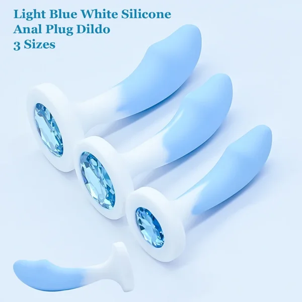 Silicone Anal Plug with Crystal Base