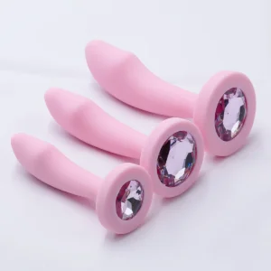 Silicone Anal Plug with Gem Base