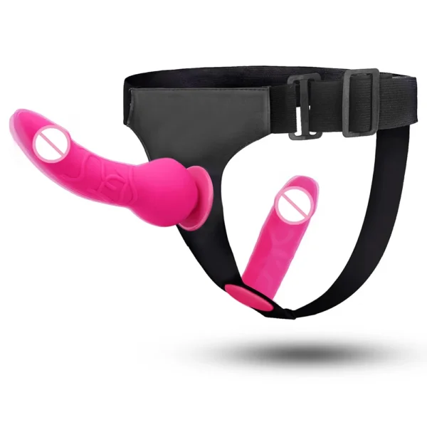 Double Strap-On Dildo for Dual Penetration